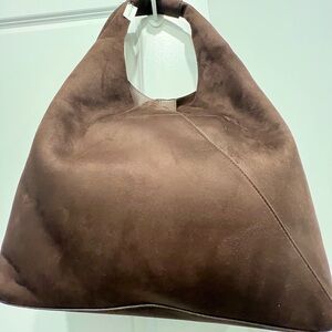 NWT Banana Republic Vegan Suede Slouch Tote / hobo bag in Brown
